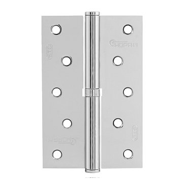 Изображение товара Петля дверная разъемная Нора-М 750-5" STD 15451, 120*80*2,5, без колпака, хром, правая