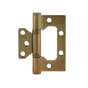 Изображение товара Петля дверная бабочка Нора-М 15946, 75x63x2,5 мм, матовый кофе, накладная