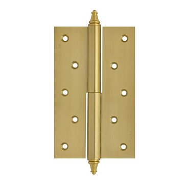 Изображение товара Петля дверная разъемная Нора-М 610-5" 9636, 125*75*2,5, с колп., Матовая латунь, Левая