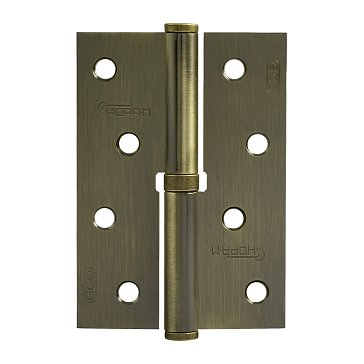 Изображение товара Петля дверная разъемная Нора-М 15440, 100х70 мм, старая бронза, левая