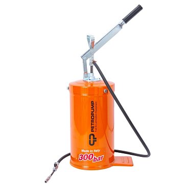 Изображение товара Ручной солидолонагнетатель Petropump PP210009, с емкостью 16 кг, 300 бар, профессиональная версия