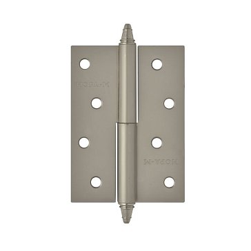 Изображение товара Петля дверная разъемная Нора-М 610-4" 11624, 100*75*2,5, с колпачком, матовый никель, левая