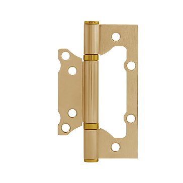 Изображение товара Петля дверная бабочка Нора-М Isparus 800-5'' 20043, 125*74*2,6мм, без колпачка, накладная, сатинированное золото