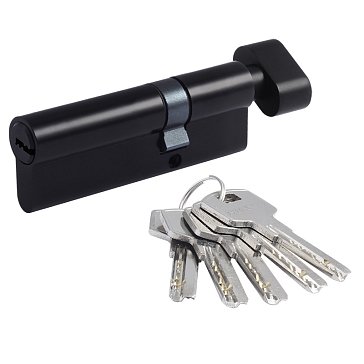 Изображение товара Цилиндр замка личинка Нора-М STD Al  ЛПВ-90 (55-35в) 19079, асимметричный с вертушкой, черный 