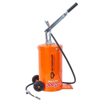 Изображение товара Ручной солидолонагнетатель Petropump PP210010, с емкостью 16 кг, с тележкой, 300 бар, профессиональная версия