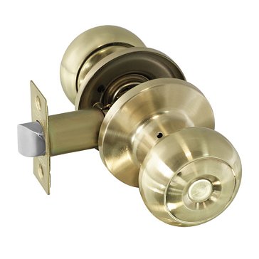 Изображение товара Ручка-кноб с защелкой Нора-М Н-05 15729, поворотный механизм, для межкомнатных дверей, матовое золото, без запирания