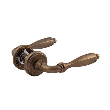 Изображение товара Ручка дверная Нора-М Сегура 8828, комплект ручек, застаренная бронза