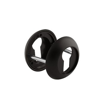 Изображение товара Накладка дверная на цилиндр Нора-М НК-А 17248 черный алюминий 54 мм