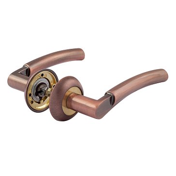 Изображение товара Ручка дверная Нора-М 99 А Al 15298 комплект в стиле старой меди для межкомнатных и входных дверей