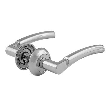 Изображение товара Ручка дверная Нора-М 99 А Al 15310 хром комплект 2 шт по выгодной цене