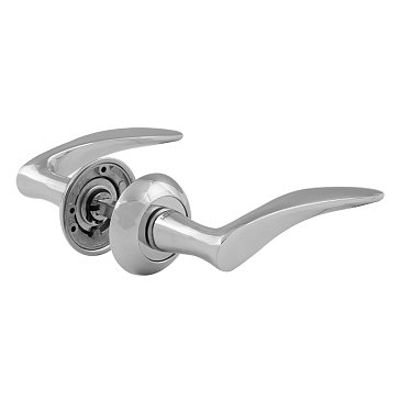 Изображение товара Ручка дверная Нора-М 38 А Al 15287 комплект хром межкомнатная и входная дверь