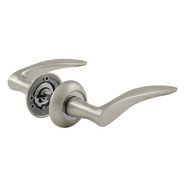 Изображение товара Ручка дверная Нора-М 38 А Al 15288, комплект из двух, матовый никель