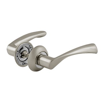 Изображение товара Ручка дверная Нора-М 100 А Al 15312, комплект ручек, матовый никель