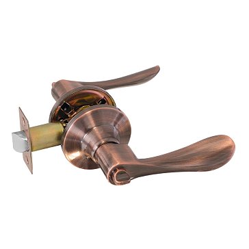 Изображение товара Ручка защелка Нора-М 14053, нажимная для межкомнатных дверей старая медь