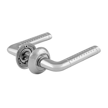 Изображение товара Ручка дверная Нора-М 101 А Al 15314 комплект хром межкомнатная входная дверь