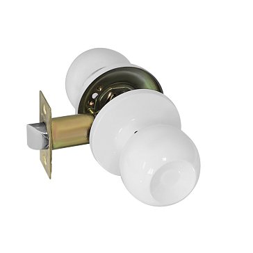 Изображение товара Ручка защелка кноб Нора-М ЗШ-STD-05 5547 для межкомнатных дверей белая