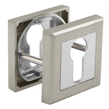 Изображение товара Накладка дверная Нора-М НК-К 15496 на цилиндр матовый никель