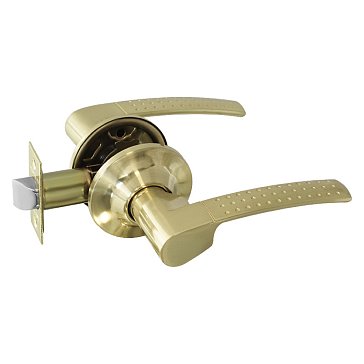 Изображение товара Ручка защелка Нора-М 14971, ТТ15 нажимная, для межкомнатных дверей, матовое золото, 05, без запирания