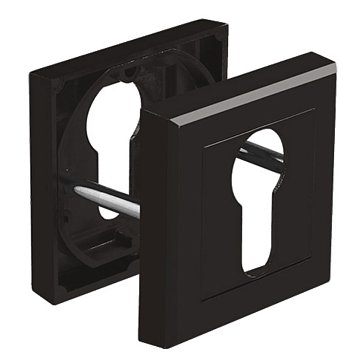 Изображение товара Накладка дверная Нора-М НК-К 17250 на цилиндр черная 52 мм