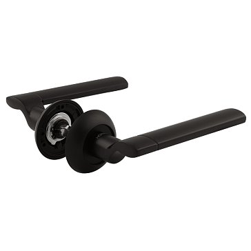 Изображение товара Ручка дверная Нора-М 103 А Al 17234, комплект ручек, черный 