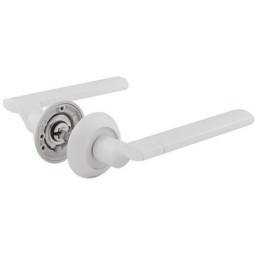 Изображение товара Ручка дверная Нора-М 103 А Al 17235 комплект белый алюминий