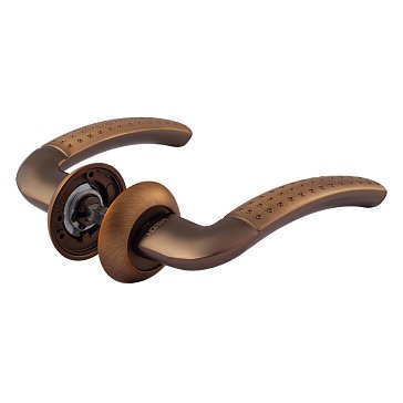 Изображение товара Комплект ручек дверных Нора-М 96 А Al 16120 матовый кофе для межкомнатных входных дверей