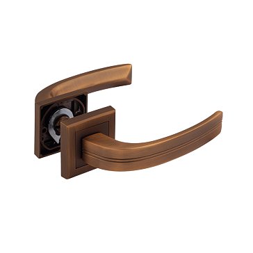 Изображение товара Ручка дверная Нора-М 106 К Al 16110, комплект ручек, матовый кофе