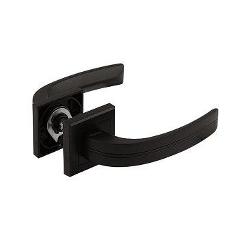 Изображение товара Ручка дверная Нора-М 106 К Al 17223 комплект черных ручек из алюминия