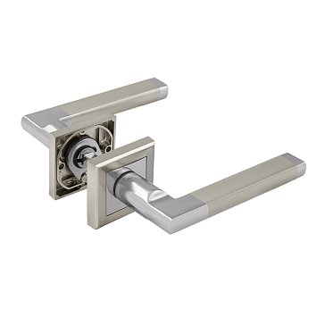 Изображение товара Ручка дверная Нора-М 108 K Al 15916, комплект ручек, матовый никель