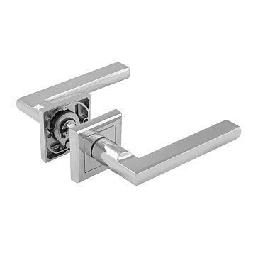 Изображение товара Ручка дверная Нора-М 108 K Al 15918 комплект из 2 шт хромованная алюминиевая