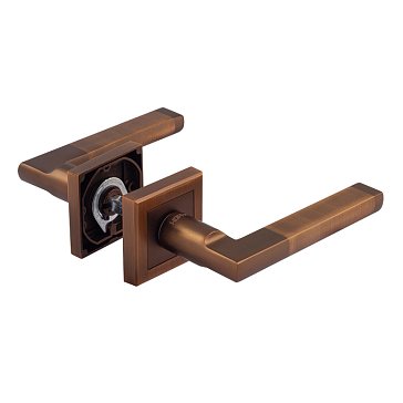 Изображение товара Ручка дверная Нора-М 108 K Al 15970, комплект ручек, матовый кофе