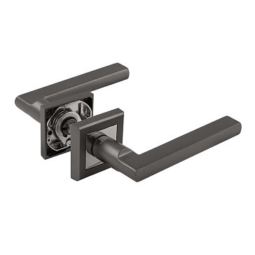 Изображение товара Ручка дверная Нора-М 108 K Al 16573 комплект, графит, алюминий