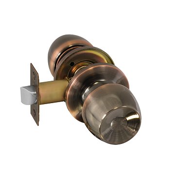 Изображение товара Ручка защелка кноб Нора-М 15599, ЗР1 поворотный, для межкомнатных дверей, старая медь, 05, без запирания