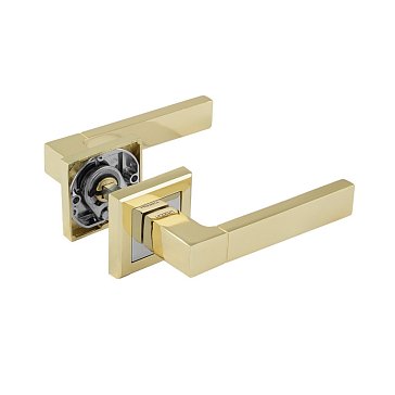 Изображение товара Ручка дверная Нора-М 16131 109 К Al комплект из 2 шт золотистая для межкомнатных и входных дверей