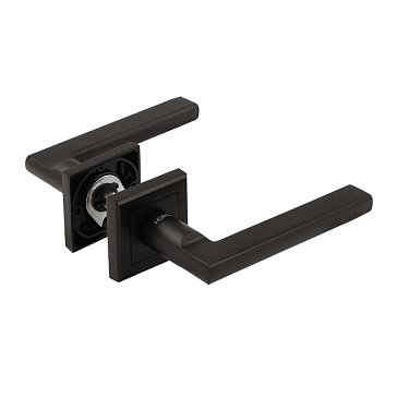 Изображение товара Ручка дверная Нора-М 108 K Al 17238 комплект 2 шт черная алюминий