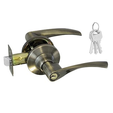 Изображение товара Ручка-защелка межкомнатная Нора-М ЗВ2 16771 старой бронзы с ключом