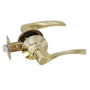 Изображение товара Ручка защелка Нора-М Isparus ЗВ2 16780, нажимная, для межкомнатных дверей, золото, без запирания