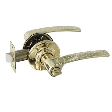 Изображение товара Ручка защелка Нора-М 14967, ТТ15 нажимная, для межкомнатных дверей, золото, 03, фиксатор