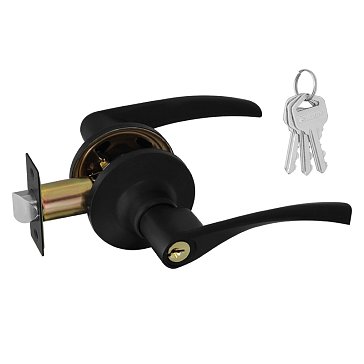 Изображение товара Ручка защелка Нора-М Isparus ЗВ2 18811 для межкомнатных дверей черная