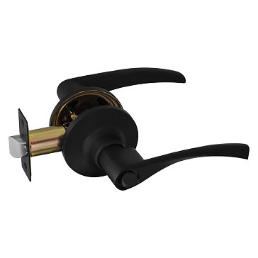 Изображение товара Ручка защелка Нора-М Isparus ЗВ2 18812 для межкомнатных дверей черная