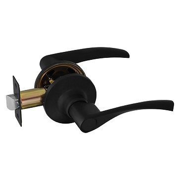 Изображение товара Ручка защелка Нора-М Isparus ЗВ2 18813 для межкомнатных дверей, черная