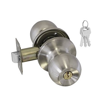 Изображение товара Ручка защелка кноб ора-М Isparus ЗШ 16788 матовый никель для межкомнатных дверей