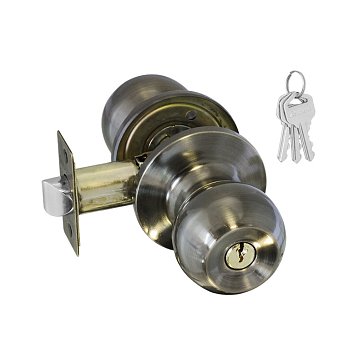 Изображение товара Ручка защелка кноб Нора-М Isparus ЗШ 16789 старая бронза для межкомнатных дверей