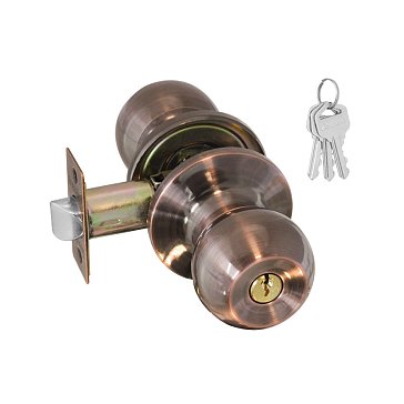 Изображение товара Ручка защелка кноб Нора-М Isparus ЗШ 16790 для межкомнатных дверей, старая медь