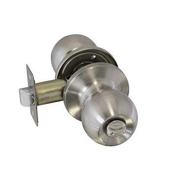 Изображение товара Ручка защелка кноб Нора-М Isparus ЗШ 16794, поворотная, для межкомнатных дверей, матовый никель, 03, фиксатор