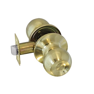 Изображение товара Ручка защелка кноб Нора-М Isparus ЗШ 16799, поворотная, для межкомнатных дверей, матовое золото, 05, без запирания