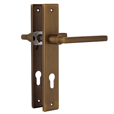 Изображение товара Ручка дверная на планке Нора-М 17226, матовый кофе, 123 мм, комплект