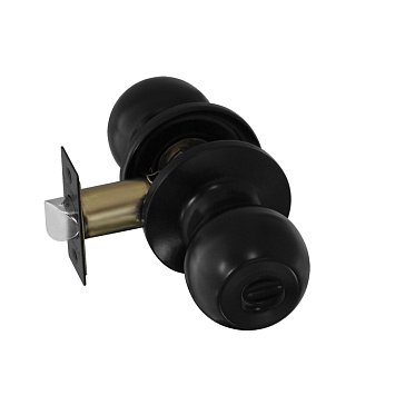 Изображение товара Ручка защелка кноб Нора-М Isparus ЗШ 18820, поворотная, для межкомнатных дверей, черный. 03, фиксатор