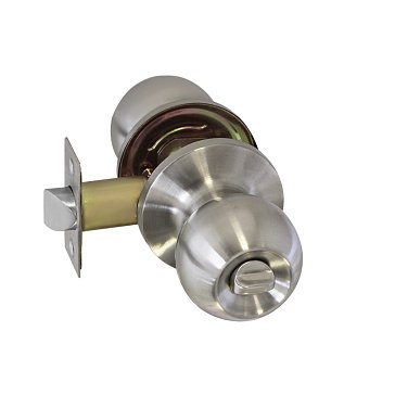 Изображение товара Ручка защелка кноб Нора-М ЗШ-STD-03 13745, поворот. для межкомн. дверей, Мат. никель, фиксатор