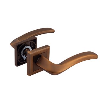 Изображение товара Ручка дверная Нора-М 112 К Al 16587, комплект ручек, матовый кофе